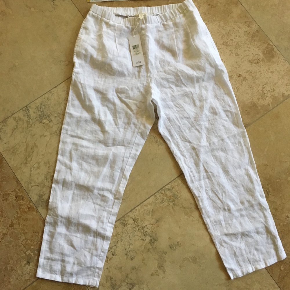 EILEEN FISHER Linen Cropped Pants